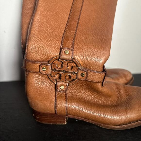 Tory Burch Women's Leather Upper Amanda Riding Boots Brown Size 7.5M - Picture 2 of 4